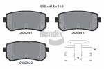 BENDIX Braking Piduriklotsi komplekt,  ketaspidur BPD1136