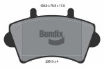 BENDIX Braking Piduriklotsi komplekt,  ketaspidur BPD1155