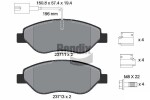 BENDIX Braking Piduriklotsi komplekt,  ketaspidur BPD1164