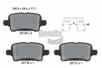 BENDIX Braking Piduriklotsi komplekt,  ketaspidur BPD1212