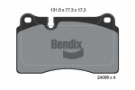 BENDIX Braking Piduriklotsi komplekt,  ketaspidur BPD1218