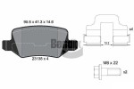 BENDIX Braking Piduriklotsi komplekt,  ketaspidur BPD1219