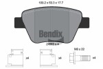 BENDIX Braking Piduriklotsi komplekt,  ketaspidur BPD1225