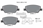 BENDIX Braking Piduriklotsi komplekt,  ketaspidur BPD1256