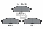 BENDIX Braking Piduriklotsi komplekt,  ketaspidur BPD1274