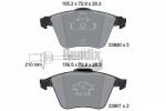 BENDIX Braking Piduriklotsi komplekt,  ketaspidur BPD1285