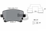 BENDIX Braking Piduriklotsi komplekt,  ketaspidur BPD1286
