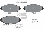 BENDIX Braking Piduriklotsi komplekt,  ketaspidur BPD1302