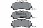 BENDIX Braking  Комплект тормозных колодок, дисковый тормоз BPD1313