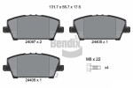 BENDIX Braking Piduriklotsi komplekt,  ketaspidur BPD1336