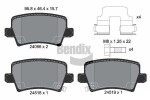 BENDIX Braking Piduriklotsi komplekt,  ketaspidur BPD1355