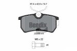 BENDIX Braking Piduriklotsi komplekt,  ketaspidur BPD1364