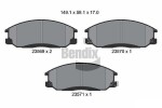 BENDIX Braking Piduriklotsi komplekt,  ketaspidur BPD1367