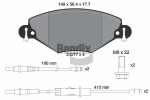 BENDIX Braking Piduriklotsi komplekt,  ketaspidur BPD1368