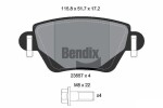 BENDIX Braking Piduriklotsi komplekt,  ketaspidur BPD1371
