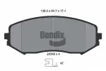 BENDIX Braking  Комплект тормозных колодок, дисковый тормоз BPD1379