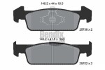 BENDIX Braking  Комплект тормозных колодок, дисковый тормоз BPD1381
