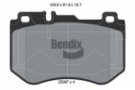 BENDIX Braking Piduriklotsi komplekt,  ketaspidur BPD1397