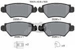 BENDIX Braking  Комплект тормозных колодок, дисковый тормоз BPD1418