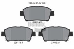 BENDIX Braking Piduriklotsi komplekt,  ketaspidur BPD1423