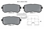 BENDIX Braking Piduriklotsi komplekt,  ketaspidur BPD1431