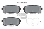 BENDIX Braking Piduriklotsi komplekt,  ketaspidur BPD1441