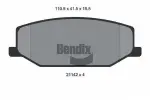 BENDIX Braking Piduriklotsi komplekt,  ketaspidur BPD1463