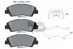 BENDIX Braking  Комплект тормозных колодок, дисковый тормоз BPD1476