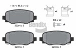BENDIX Braking Piduriklotsi komplekt,  ketaspidur BPD1492
