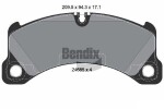 BENDIX Braking Piduriklotsi komplekt,  ketaspidur BPD1498