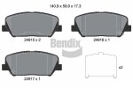 BENDIX Braking Piduriklotsi komplekt,  ketaspidur BPD1501