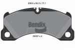 BENDIX Braking Piduriklotsi komplekt,  ketaspidur BPD1502