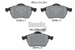 BENDIX Braking  Комплект тормозных колодок, дисковый тормоз BPD1527