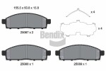 BENDIX Braking Piduriklotsi komplekt,  ketaspidur BPD1548