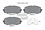 BENDIX Braking Piduriklotsi komplekt,  ketaspidur BPD1556