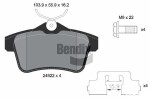 BENDIX Braking Piduriklotsi komplekt,  ketaspidur BPD1572
