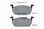 BENDIX Braking Piduriklotsi komplekt,  ketaspidur BPD1607