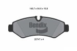 BENDIX Braking Piduriklotsi komplekt,  ketaspidur BPD1632