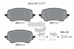 BENDIX Braking Piduriklotsi komplekt,  ketaspidur BPD1651