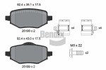 BENDIX Braking  Комплект тормозных колодок, дисковый тормоз BPD1653