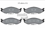 BENDIX Braking Piduriklotsi komplekt,  ketaspidur BPD1849