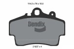 BENDIX Braking  Комплект тормозных колодок, дисковый тормоз BPD1865