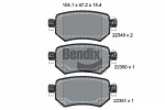 BENDIX Braking  Комплект тормозных колодок, дисковый тормоз BPD1884