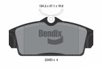 BENDIX Braking Piduriklotsi komplekt,  ketaspidur BPD1986