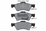 BENDIX Braking Piduriklotsi komplekt,  ketaspidur BPD2021
