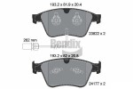 BENDIX Braking  Комплект тормозных колодок, дисковый тормоз BPD2052