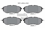 BENDIX Braking Piduriklotsi komplekt,  ketaspidur BPD2107