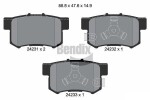 BENDIX Braking Piduriklotsi komplekt,  ketaspidur BPD2109