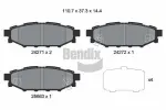 BENDIX Braking Piduriklotsi komplekt,  ketaspidur BPD2117