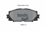 BENDIX Braking Piduriklotsi komplekt,  ketaspidur BPD2150
